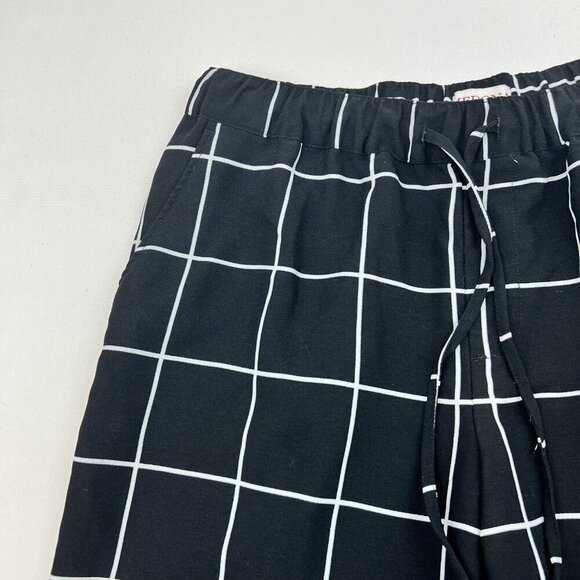 Merona Women’s Windowpane Jogger Dress Pants Black/White Size Medium Pockets - Picture 4 of 8